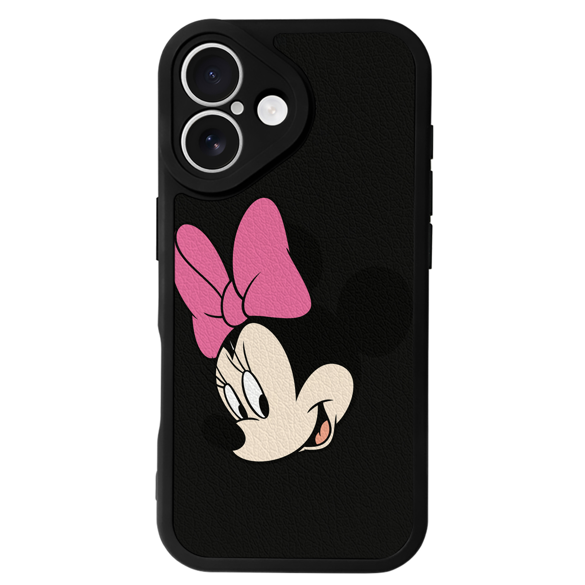 （画像用） ミッキーマウス Mickey Mouse 【iPhone 16シリーズ対応】シリコンスマホケース（レザー調） 材質：シリコン
